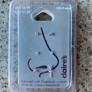 Claire’s - Swarovski Crystal Nose Rings NEVER OPENED!